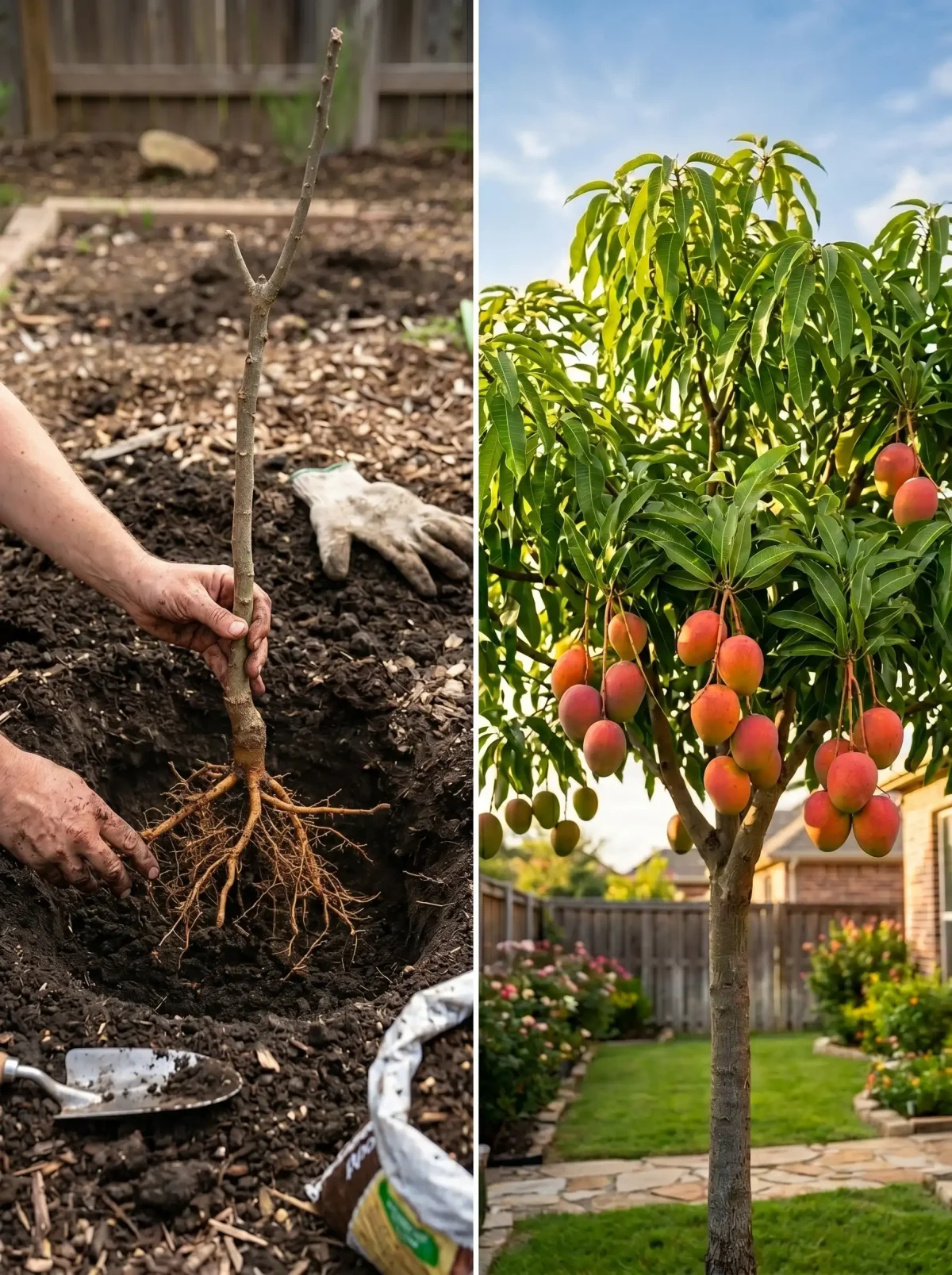 Bare Root Mango Tree Sapling