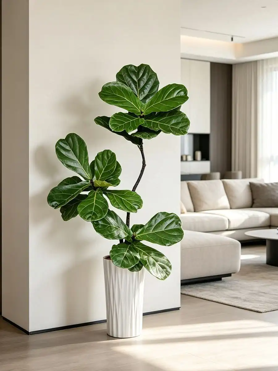 Fiddle-leaf fig - foliage detail