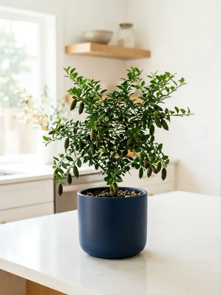 Finger Lime Tree - foliage detail