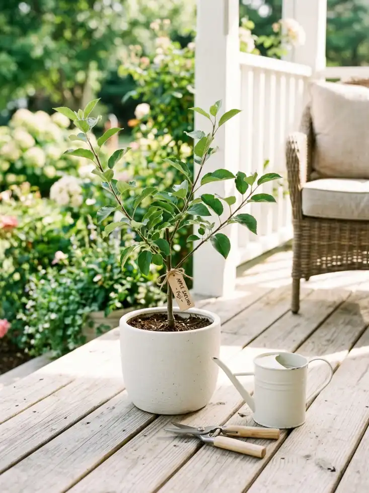 Hanfu Apple Sapling - Cold-Hardy, Crisp & Sweet - foliage detail