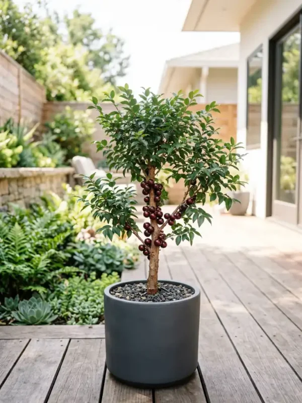Four Seasons Red Princess Jaboticaba - Brazilian Grape Tree with Trunk Fruit - side angle