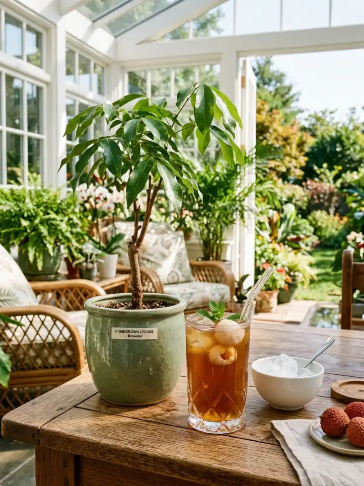 Royal Smile Lychee Sapling - front view