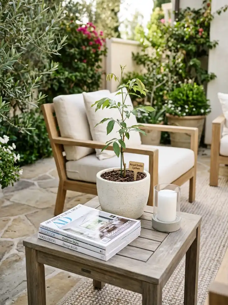 Royal Smile Lychee Sapling - foliage detail